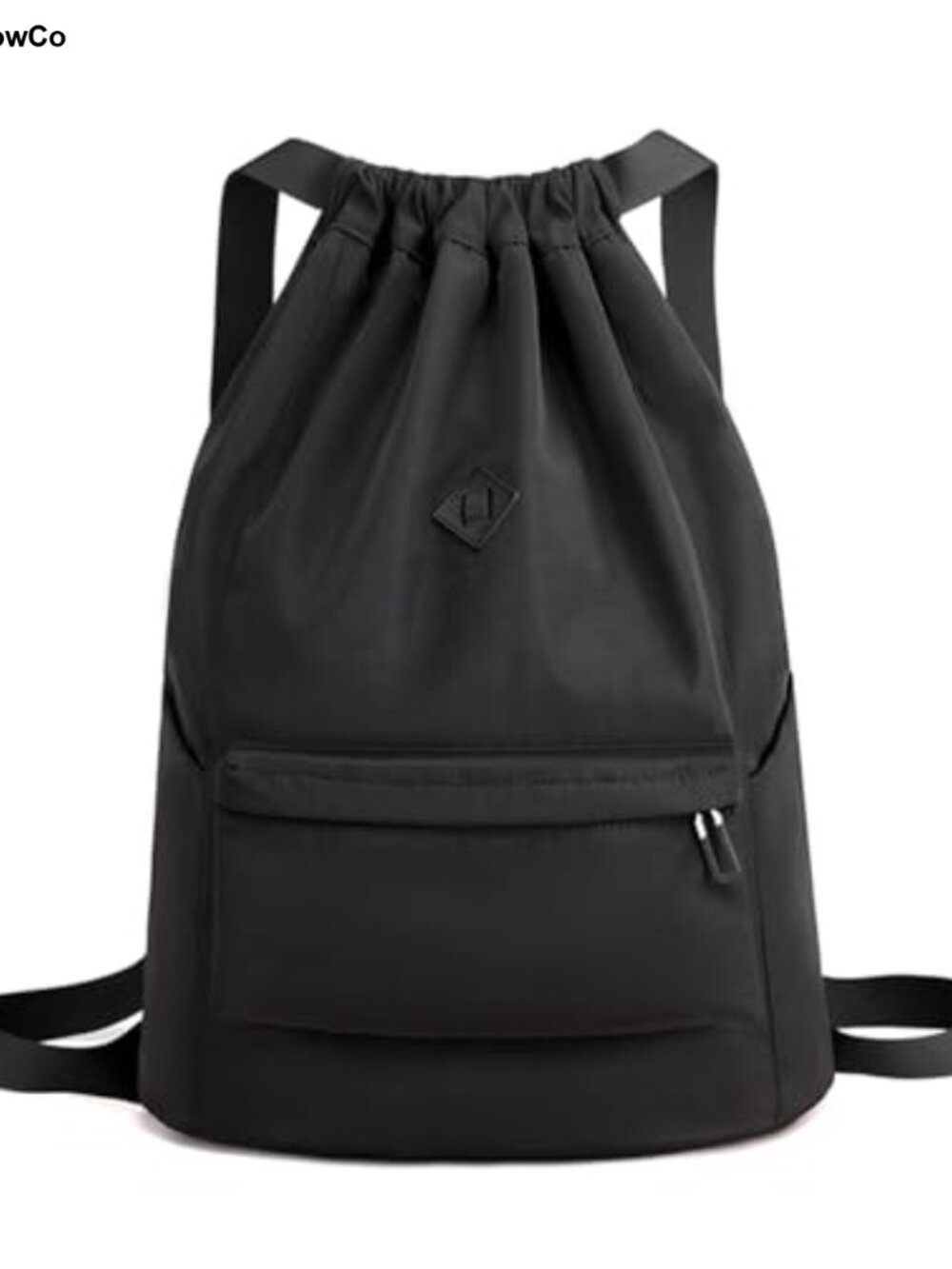 Peicees Waterproof Nylon Drawstring Backpack Gym Travel Bag for Women